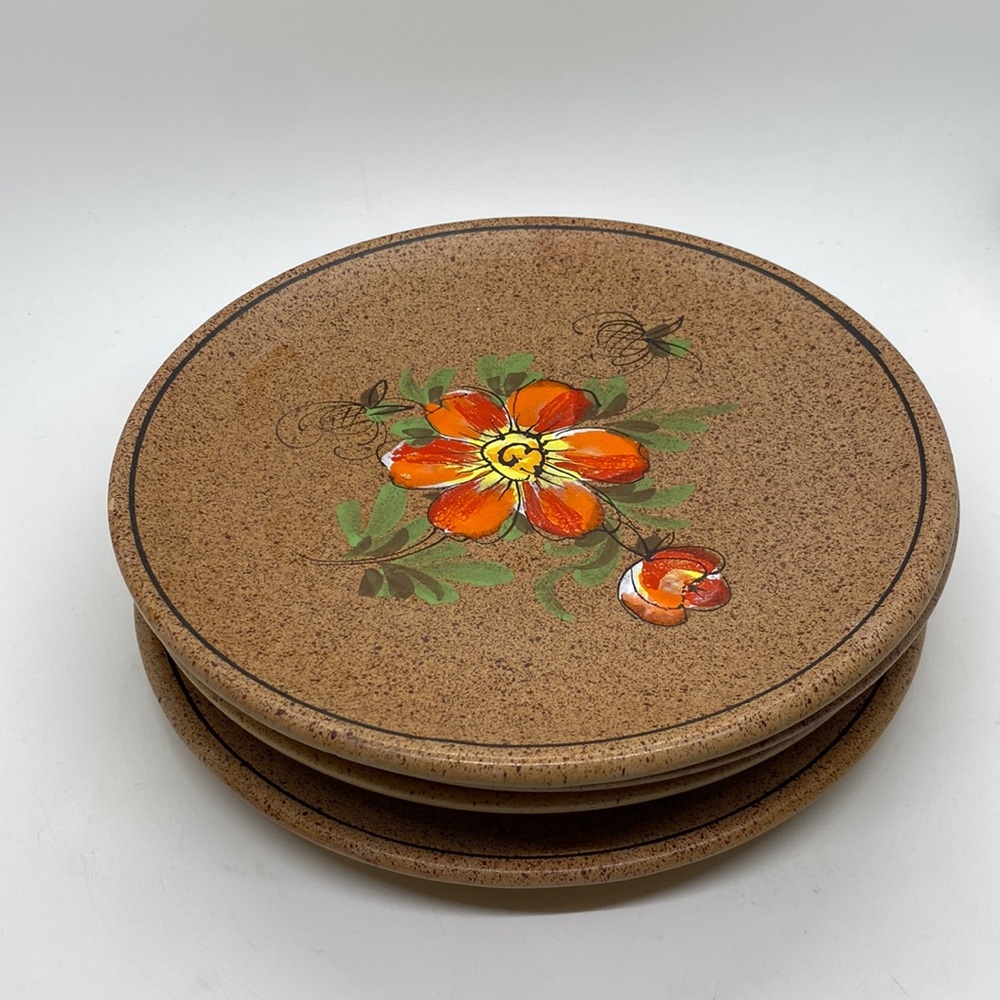 Vtg Italian Floral Plates.